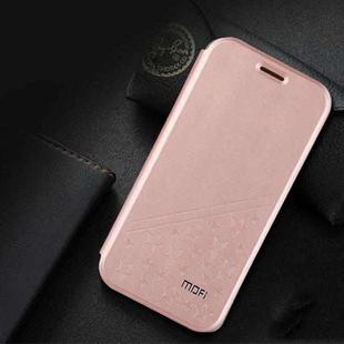 MOFI For Galaxy J7 (2017) (EU Version) PU Five-pointed Star Pattern Horizontal Flip Leather Case With Holder(Rose Gold)