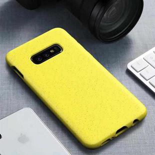 Starry Series Shockproof  Straw Material + TPU Protective Case for Galaxy S10e(Yellow)