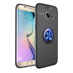 Shockproof TPU Case for Galaxy S7 Edge, with Holder (Black Blue)
