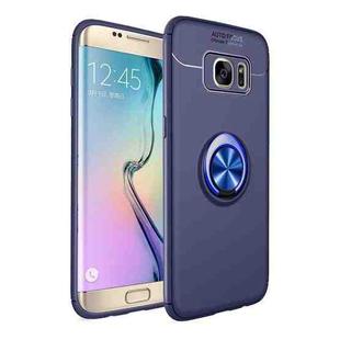 Shockproof TPU Case for Galaxy S7 Edge, with Holder (Blue)
