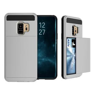 For Galaxy S9 Detachable Dropproof Protective Back Cover Case with Slider Card Slot (Grey)