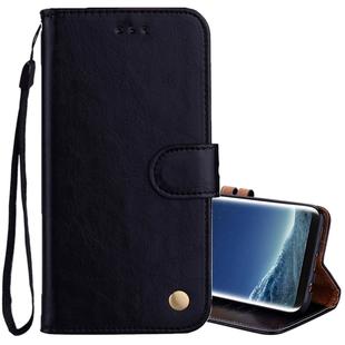 For Samsung Galaxy S8 + Business Style Oil Wax Texture Horizontal Flip Leather Case with Holder & Card Slots & Wallet(Black)