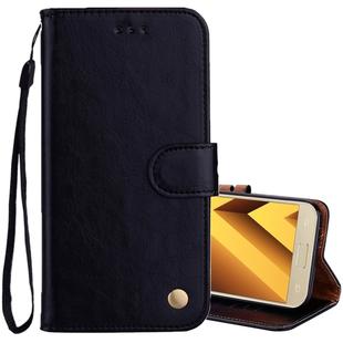For Samsung Galaxy A5 (2017) Business Style Oil Wax Texture Horizontal Flip Leather Case with Holder & Card Slots & Wallet(Black)