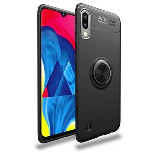Lenuo Shockproof TPU Case for Galaxy M10, with Invisible Holder (Black)