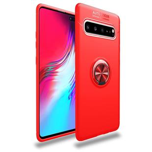 Lenuo Shockproof TPU Case for Galaxy S10 5G, with Invisible Holder (Red)