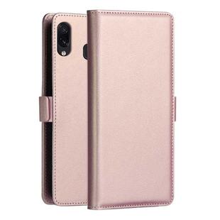 DZGOGO MILO Series PC + PU Horizontal Flip Leather Case for Galaxy A40, with Holder & Card Slot & Wallet(Rose Gold)