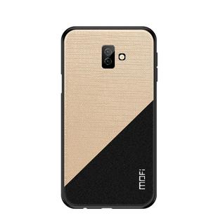 MOFI Shockproof TPU + PC + Cloth Pasted Case for Galaxy J6 Plus (Gold)
