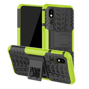 Tire Texture TPU+PC Shockproof Case for Galaxy A2 Core, with Holder (Green)