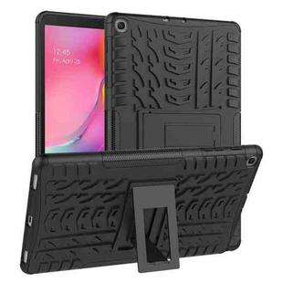 Tire Texture TPU+PC Shockproof Case for Galaxy Tab A 10.1 2019 T510 / T515 , with Holder (Black)