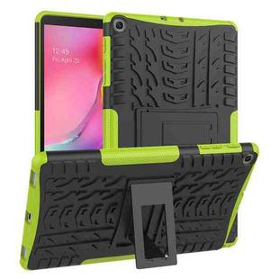 Tire Texture TPU+PC Shockproof Case for Galaxy Tab A 10.1 2019 T510 / T515 , with Holder (Green)