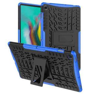Tire Texture TPU+PC Shockproof Case for Galaxy Tab S5e , with Holder (Blue)