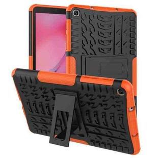 Tire Texture TPU+PC Shockproof Case for Galaxy Tab A 8 (2019) P200 / P205, with Holder (Orange)