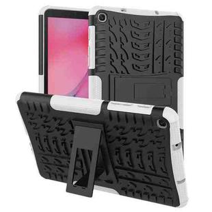 Tire Texture TPU+PC Shockproof Case for Galaxy Tab A 8 (2019) P200 / P205, with Holder (White)