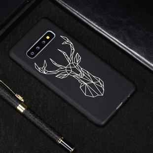 Elk Painted Pattern Soft TPU Case for Galaxy S10