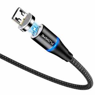 FLOVEME 1m Micro USB to USB Round Head Magnetic 3A Fast Charging & Data Cable(Black)