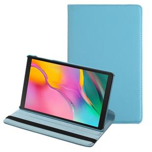 Litchi Texture Horizontal Flip 360 Degrees Rotation Leather Case for Galaxy Tab A 10.1 (2019) T510 / T515, with Holder (Baby Blue)