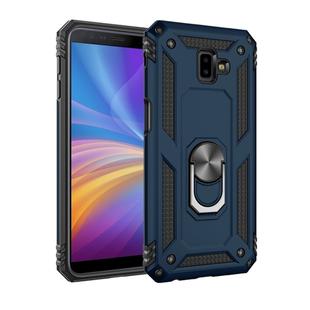 Armor Shockproof TPU + PC Protective Case for Galaxy J6 Plus, with 360 Degree Rotation Holder(Blue)