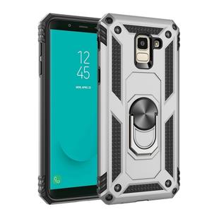 Armor Shockproof TPU + PC Protective Case for Galaxy J6 (2018), with 360 Degree Rotation Holder(Silver)