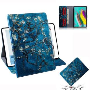 Apricot Blossom Pattern Horizontal Flip Leather Case for Galaxy Tab S5E T720 / T725, with Holder & Card Slot & Wallet