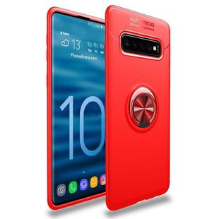 lenuo Shockproof TPU Protective Case for Galaxy S10, with Invisible Holder(Red)