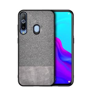 Shockproof Splicing PU + Cloth Protective Case for Galaxy M40 (Grey)