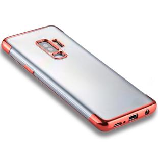 For Galaxy S9+ Three Sections Electroplating Side TPU Protective Back Case(Red)