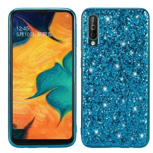 Glittery Powder Shockproof TPU Case for Galaxy A50(Blue)