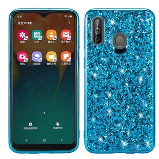 Glittery Powder Shockproof TPU Case for Galaxy A40 (Blue)