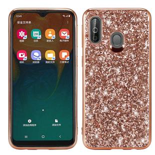 Glittery Powder Shockproof TPU Case for Galaxy A40 (Rose Gold)