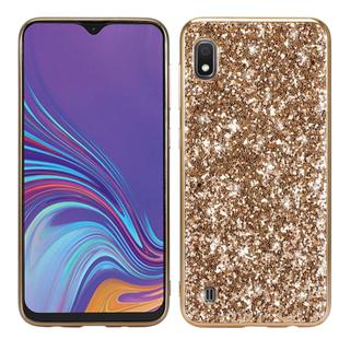 Glittery Powder Shockproof TPU Case for Galaxy A10 (Gold)