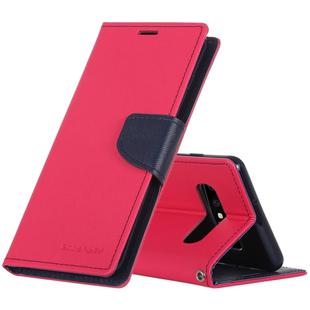 GOOSPERY FANCY DIARY Horizontal Flip PU Leather Case for Galaxy S10, with Holder & Card Slots & Wallet (Rose Red)