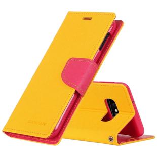 GOOSPERY FANCY DIARY Horizontal Flip PU Leather Case for Galaxy S10e, with Holder & Card Slots & Wallet(Yellow)
