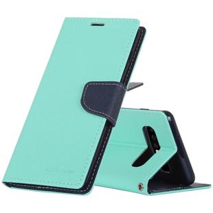 GOOSPERY FANCY DIARY Horizontal Flip PU Leather Case for Galaxy S10 Plus, with Holder & Card Slots & Wallet (Mint Green)