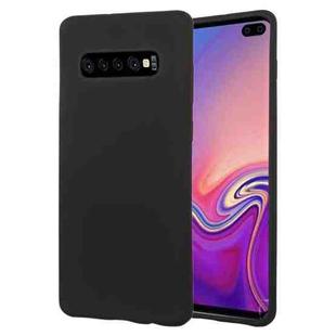 GOOSPERY SOFT FEELING Liquid TPU Drop-proof Soft Case for Galaxy S10+ (Black)