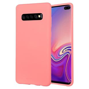 GOOSPERY SOFT FEELING Liquid TPU Drop-proof Soft Case for Galaxy S10+ (Pink)