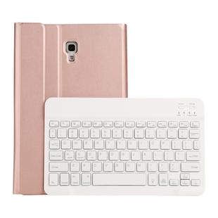 ST590S Bluetooth 3.0 Fine Wool Texture PU Leather ABS Detachable Seven-color Backlight Bluetooth Keyboard Leather Tablet Case for Samsung Galaxy Tab A 10.5 inch T590 / T595, with Pen Slot & Holder (Rose Gold)