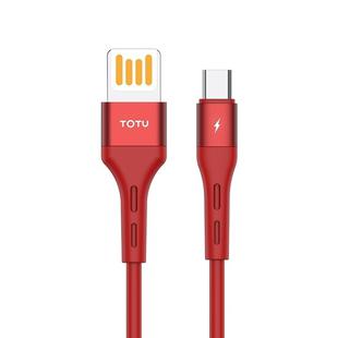 TOTUDESIGN BMA-026 Soft Series 2.4A Micro USB Silicone Charging Cable, Length: 1m (Red)