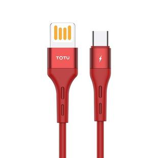 TOTUDESIGN BTA-028 Soft Series 3A Type-C / USB-C Silicone Charging Cable, Length: 1m (Red)