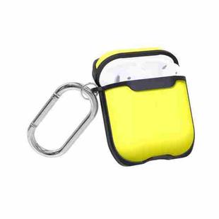 WIWU APC001 TPU+PC Shockproof Protective Case for Apple AirPods 1 / 2(Black Yellow)