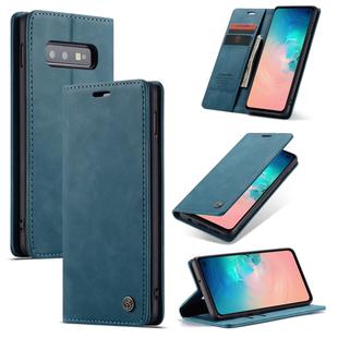 CaseMe-013 Multifunctional Retro Frosted Horizontal Flip Leather Case for Galaxy S10 E, with Card Slot & Holder & Wallet (Blue)