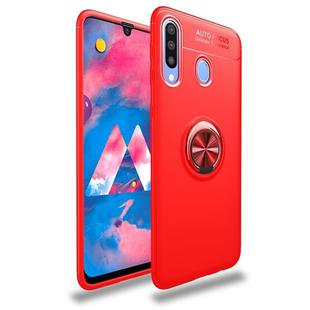 lenuo Shockproof TPU Case for Galaxy M30, with Invisible Holder (Red)