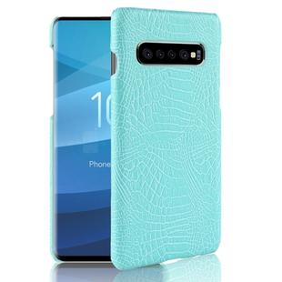 Shockproof Crocodile Texture PC + PU Case for Galaxy S10 5G (Green)