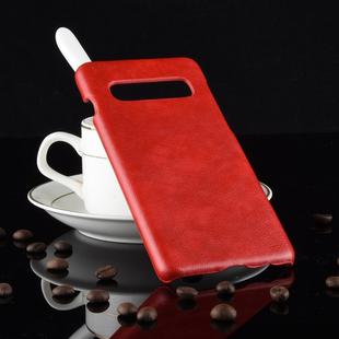 Shockproof Litchi Texture PC + PU Case for Galaxy S10 5G (Red)