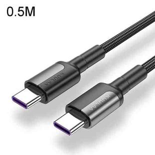 Kuulaa KL-X06 USB-C / Type-C to USB-C / Type-C Zinc Alloy Fast Charging Cable, Length: 0.5m (Grey)