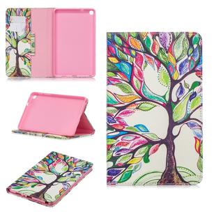 Colored Drawing Tree of Life Pattern Horizontal Flip Leather Case for Galaxy Tab A 8 (2019) P200 / P205, with Holder & Card Slots & Wallet