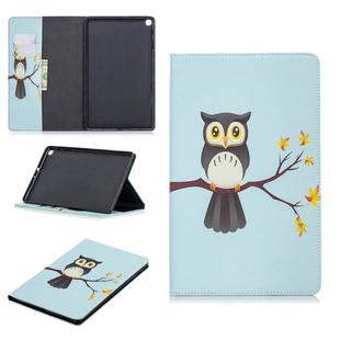 Colored Drawing Eagle on The Tree Pattern Horizontal Flip Leather Case for Galaxy Tab A 10.1 (2019) T510 / T515, with Holder & Card Slots & Wallet