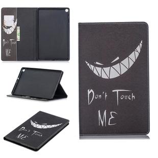 Colored Drawing Smirk Pattern Horizontal Flip Leather Case for Galaxy Tab A 10.1 (2019) T510 / T515, with Holder & Card Slots & Wallet