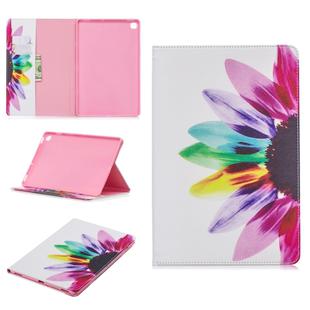 Colored Drawing Sunflower Pattern Horizontal Flip Leather Case for Galaxy Tab S5e 10.5 T720 / T725, with Holder & Card Slots & Wallet