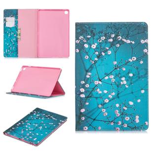 Colored Drawing Plum Blossom Pattern Horizontal Flip Leather Case for Galaxy Tab S5e 10.5 T720 / T725, with Holder & Card Slots & Wallet