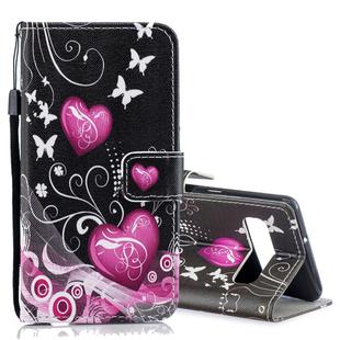 Peach Heart Pattern Horizontal Flip Leather Case for Galaxy S10 5G, with Holder & Card Slots & Wallet